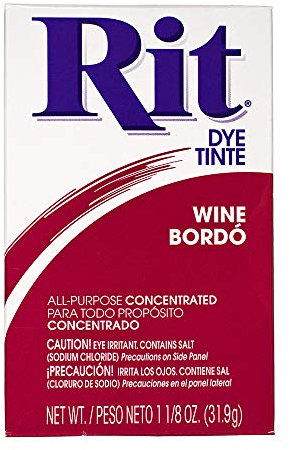 Tinte en polvo concentrado multiusos para ropa, decoración y manualidades, vino (paquete de 6)
