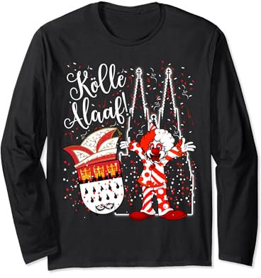 Kölner Dom Clown Kölle Alaaf Konfetti Karneval Fashingumzug Langarmshirt