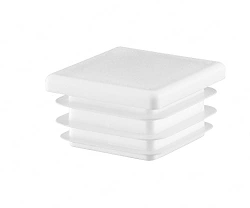 EMFA Bouchon Tube Carré 90x90 mm Blanc – Embout à Lamelles en Plastique – Capuchon 9x9 cm – Lot de 10