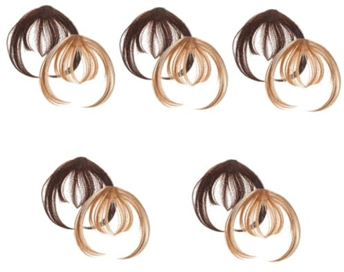 Beaupretty 10 Pezzi frangia di parrucca parrucche forcine mollette le donne agganciano alla frangia parrucchino con frangia finta traccia pezzo di parrucca estendere tornante 4a