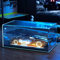 Beleuchtete Vitrine für Modellautos im Maßstab 1:24, Keine montierbare Vitrine mit Lichtern und Ledersockel, transparente Acryl-Displaybox für Autos, Baseball, Tennis, staubdicht, UV-Schutz (27,9 x