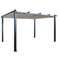 Pergola da Giardino 3x4 m in Alluminio Antracite Telo Beige