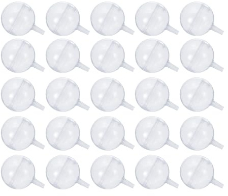 PATIKIL 25-Pack Clear Chocolate Box Holder for Valentine's Day | Acrylic Round Chocolate Covers, Flower Packaging Support Rack, for Birthday, Wedding