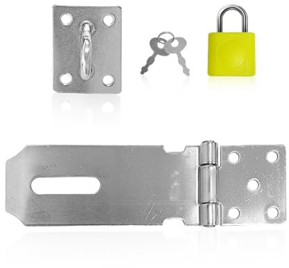 1 Cerrojo, 1 Candado Con 2 Llaves, Cerrojo De Candado De Acero Inoxidable, Accesorios Para Cerradura De Puerta, Pestillo De Puerta De Cobertizo
