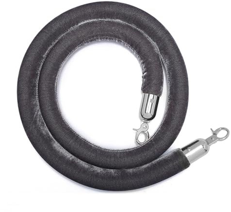 Corde de Barrière Rampe Escalier Corde De Barrière 1,5 M Corde De Contrôle Des Foules En Velours, Corde D'obstacle D'entrée De Cinéma De Bar Et Cordons De Poteau De Sécurité, Rouge Violet Bleu Noir Bl