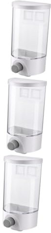 LABRIMP 3 Stk Vorratsdose Cerealienspender Zur Wandmontage Vakuumversiegeltes Glas Futterspender Für Die Wand Luftdicht Müslispender Zur Wandmontage Mit Deckel P.s Weiß