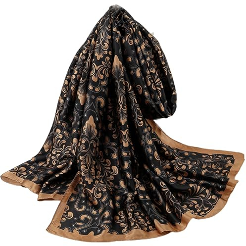 FAIRYGATE Scarfs Silk Neck Scarf for Women Lightweight Scarves for Ladies Multi Purpose Shawl Wraps Suitable for Daily Life Gifting Smooth Soft Finish Size 180cm*90cm 97030