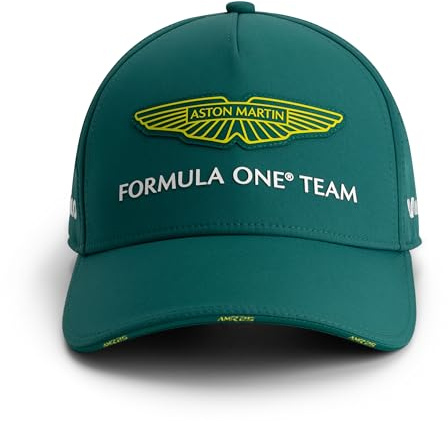 Aston Martin F1 2025 Kinder Teamkappe Grün - Einheitsgröße | HD-Druck Aston Martin F1 Team Logo, AMR25-Logo auf dem Sandwichschirm