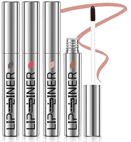 Peel Off Lip Liner Stain, Long-Lasting Lip Stain Peel Off, Easy Peel & Reveal Tattoo Lip Liner with Matte Finish, Waterproof, Transfer-proof, Anti-Smudge Formula (4PC)