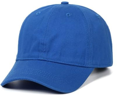 20 Farbe Snapback Cap Junge Mädchen Baseballcap 100% Baumwolle Kappe Einfarbig Sonnenschutz Sonnenhut Outdoor Basecap Einstellbar Baseballkappe Kinder (DE/NL/SE/PL, Numerisch, 47, 54, Blau 1)