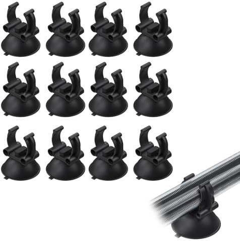 AONAYO 12 Stück Saugnäpfe Aquarium Clips,Aquarium Saugnäpfe,Saugnapf,Saugnäpfe Aquarium,Aquarium Heizer Saugnäpfe Mit 2,4 cm Clips Für Aquarien Fisch Tank Belüftung Setup,Nicht Für Airline-Schläuche