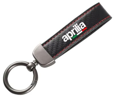 Porte-clés Moto en Cuir et Fibre de Carbone pour Aprilia RSV4 RS660 Tuono 660 RSV1000/R Caponord 1200 Porte-clés en Cuir de Haute Porte-clés Moto Portable Polyvalent Durable Accessoires