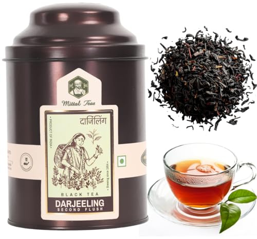Mittal Teas – Darjeeling Second Flush Premium Loose Leaf Black Tea 100g – High-Grown, Smooth & Aromatic with Muscatel Flavor – Directly Imported from India