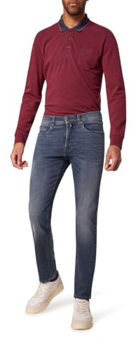 Pierre Cardin Herren Jeans Lyon | Männer Hose | Tapered Fit | Blue Stonewash Washed