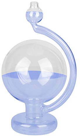 Qcwwy Bouteille en Verre de Prévisions Météorologiques, Baromètre avec Liquide pour la Décoration de la Maison, Détecteur de Pression Atmosphérique et Prédicteur Météo, Bleu