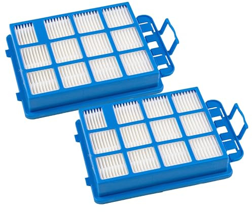 vhbw 2x Staubsaugerfilter kompatibel mit Nilfisk Meteor Staubsauger - HEPA-Filter Blau