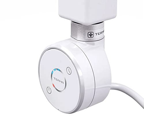 Dry Thermostat Heizpatrone, Heizstab für Badheizkörper 1000 Watt Spiralkabel mit Stecker (Weiß)