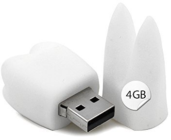 CLE CARDAN LIGHT EUROPE USB Stick in Zahn Optik 4GB Datenspeicher Gadget