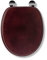 Croydex Davos Flexi-Fix Wooden Toilet Seat - Adjustable Hinges with Top & Bottom Fixings Included and Rust Free Chrome Plated Hinge Covers, Antibacterial Treated Surface (Mahogany)