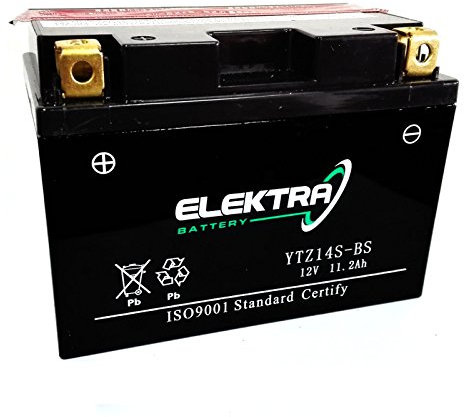 Batteria sigillata potenziata Elektra YTZ14S-BS/YTZ12S-BS 12 V 11,2 Ah 230 CCA