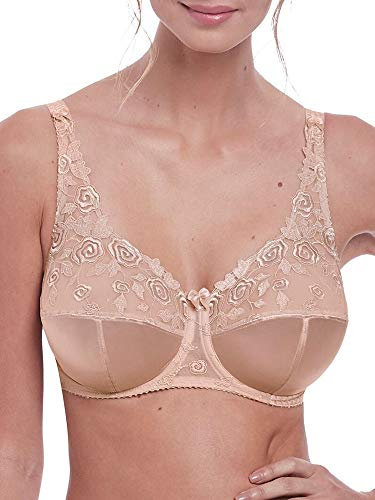 Fantasie Women's Belle Full Cup Floral Bra with Underwire Coverage, Natural Beige, 36FF