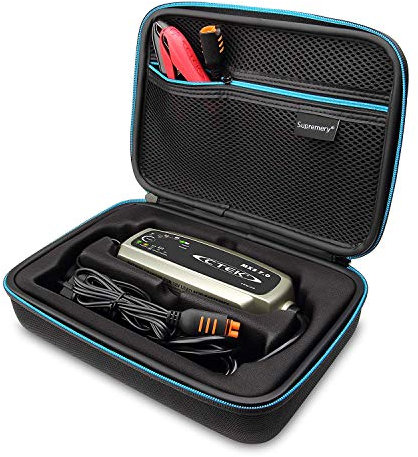Supremery Case kompatibel mit CTEK MXS 7.0 Vollautomatisches Batterieladegerät Case Tasche Schutzhülle Etui mit Netztasche für weiteres Zubehör für CTEK MXS 7.0
