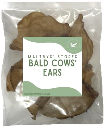 Maltbys' Stores 10x Bald Cows Ears [LODC] | 100% Beef 100% Natural Dog Treats Beef Chews
