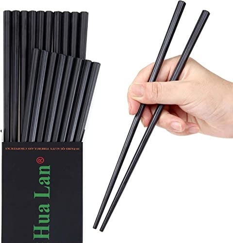 HuaLan baguettes en fibre de verre réutilisables Set lave-vaisselle cuisine/Restaurant/Sushi baguettes 10 paires