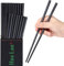 HuaLan Fibreglass Chopsticks Set 10 Pairs Reusable Dishwasher Safe Household Restaurant Sushi Chopsticks