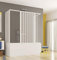 Box parete vasca doccia sopravasca apertura 3 lati,cm.70x170x70x(h)150