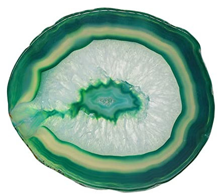 SM SunniMix Natürliche Achatscheiben Geode Steine, Untersetzer Becher Matte, 80 100 Mm / 3,2 4 Runde, für Schmuckherstellung, Heimdekoration, DIY, 6, Grün, 80-100mm