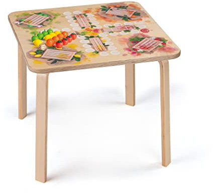 Erzi 42488 Spieltisch Früchtchen ärgere Dich Nicht, für Kinder