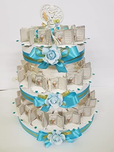 Generico Torta BOMBONIERE Comunione LIBRICINO Calice da CM 4 (43 FETTE (3 Piani))