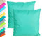 JACK 2er Set Outdoor Kissenhülle Kissenbezug 45x45cm Wasserfest Sitzkissen Lounge Kissen Garten Stuhl Lotus Effekt, Farbe:Aqua