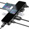 DOCKCASE 8-in-1 Smart USB-C Hub with Cooling Fan, 4K@60Hz HDMI, 100W PD 3.0, Gigabit Ethernet, 2 USB-A 3.2, 2 USB-A 2.0, 1 USB-C 3.2, Compatible with MacBook Pro/Air, iPad Pro, Dell XPS