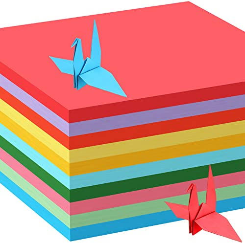 Yexiya 400 Sheets Colored Construction Paper, A4 Craft Paper Bulk for Back to School 10 Assorted Colors Crafts Supplies for DIY Projects, Scrapbooking, Origami Party, 8.3 x 11.9 Inches