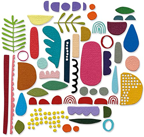 Sizzix Thinlits Stanzschablonen, 43er Pack, abstrakte Elemente von Tim Holtz, 666280