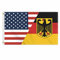 150D Amerika-Deutschland-Wappen-Banner, doppelseitiger Druck, Deutschland, Adlerfalke, Dekoration, für Terrasse, Garten, mit Messingöse, 90 x 150 cm