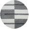 HomebyHome Teppich Rund Shaggy 160 cm Rund - Hochflor Runder Teppiche Grau und Weiss Extra Weich und Flauschig - Bettvorleger Teppich für Wohnzimmer, Schlafzimmer, Küche, Flur - Carpet, Halı, Kilim