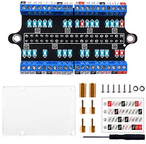 GeeekPi Raspberry Pi Micro GPIO Terminal Block Breakout Board Module with LED,Raspberry Pi GPIO Expansion Board Micro Connector for Raspberry Pi 4B/3B+/3B/2B/Pi Zero/Pi Zero W/Pi Zero 2 W