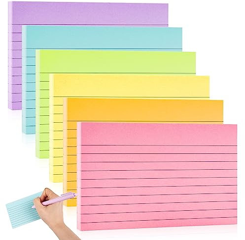 Tikplus 300er Linierte Karteikarten 76x127mm, Multicolor-01, Linierte Papier Flash-Karte, Notizen, To Do Liste