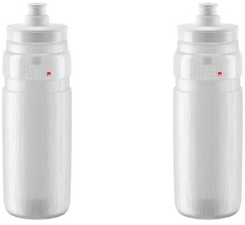 Elite S.R.L. Unisex – Erwachsene Elite Fly Tex Trinkflasche, Klar, 750ml (Packung mit 2)