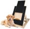 Dog Scratch Pad, Wooden Square Dog Nail Scratch Pad Dog Scratch Mat with Dog Treat Drawer Dog Nail File Board Dog Nail Trim Toy for Large, Medium Small Dogs
