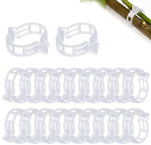 OBYJCA Plant Clips 120 PCS, White, Tool, Plant Support Clips for Garden, Fixing Tomatoes, Cucumbers, Vegetables, Flowers, Shrubs