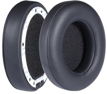 INF Echtleder-Ohrpolster für Beats Studio 2.0/Studio 3.0, Exakte Passform, Verbessertes Klangerlebnis, Einfache Installation, Schwarz