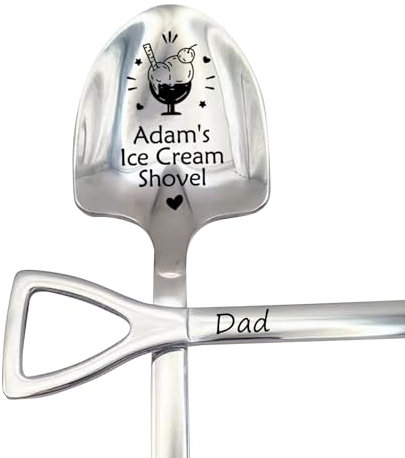 Personalisierte Edelstahl-Löffelschaufel, individueller Herren-Eislöffel, Schaufel für Eisliebhaber, Geschenke zum Vatertag, Geburtstag, Weihnachten