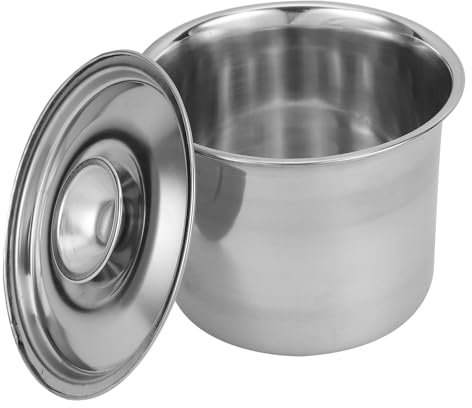 TOPBATHY Stainless Steel Ice Cream Container Reusable Freezer Storage Box for Desserts Kitchen Supplies for Ice Cream Preservation Ice Cream Barrel for Refrigerator Storage