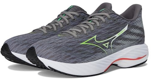 Mizuno Men's Wave Rider 28 Running Shoe, Tradewinds Green Gecko, 7 UK