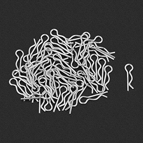 R-Clips, 1 X 18 Mm, R-Typ, Splint-Clips, Verzinkte Haltestifte, Federklammern, Haarnadel, Verzinkter Goupillen-Clip