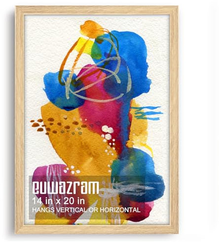 euwazram Rustikaler Eichenrahmen, 35,6 x 50,8 cm, Einzelrahmen, 35,6 x 50,8 cm, Posterrahmen für Kunstwerke, Puzzles, Fotos und Filmposter, Bilderrahmen